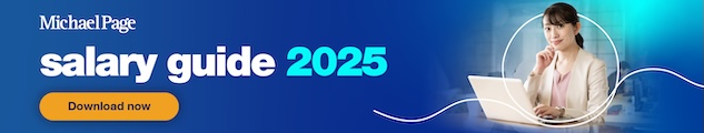 Banner for the Michael Page salary guide covering salary trends for the year 2025.