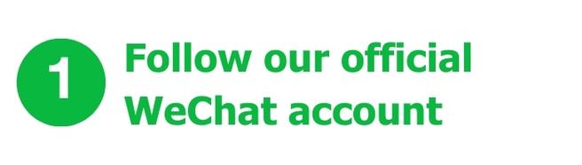 Follow our official WeChat account