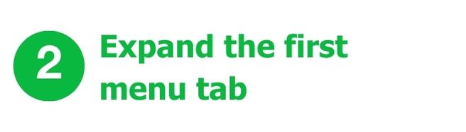 expand the first menu tab