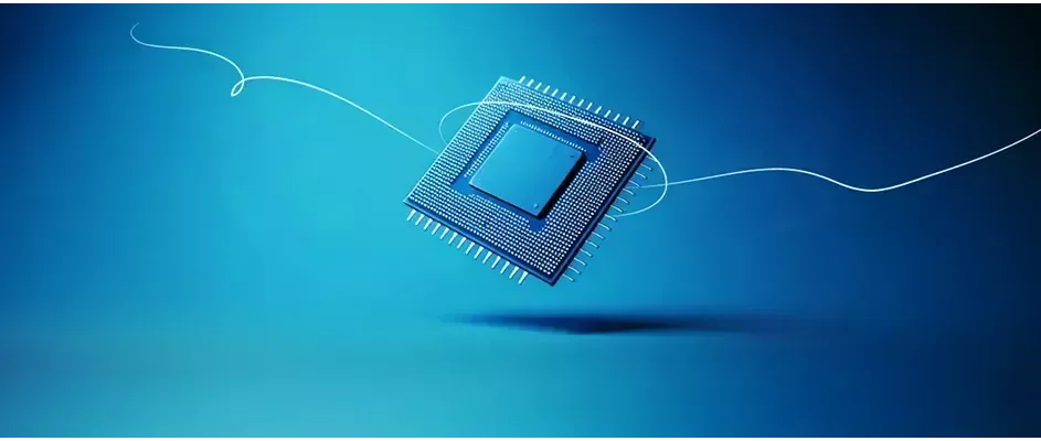 Floating computer chip